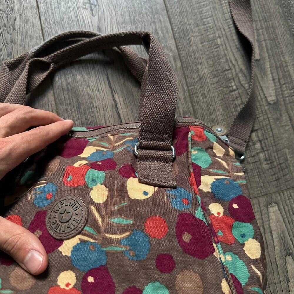 Awesome Japanese Floral Kipling Cross Body Shoulder Bag - Picture 3 of 8